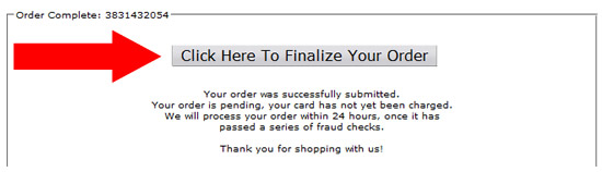 Finalize your order!